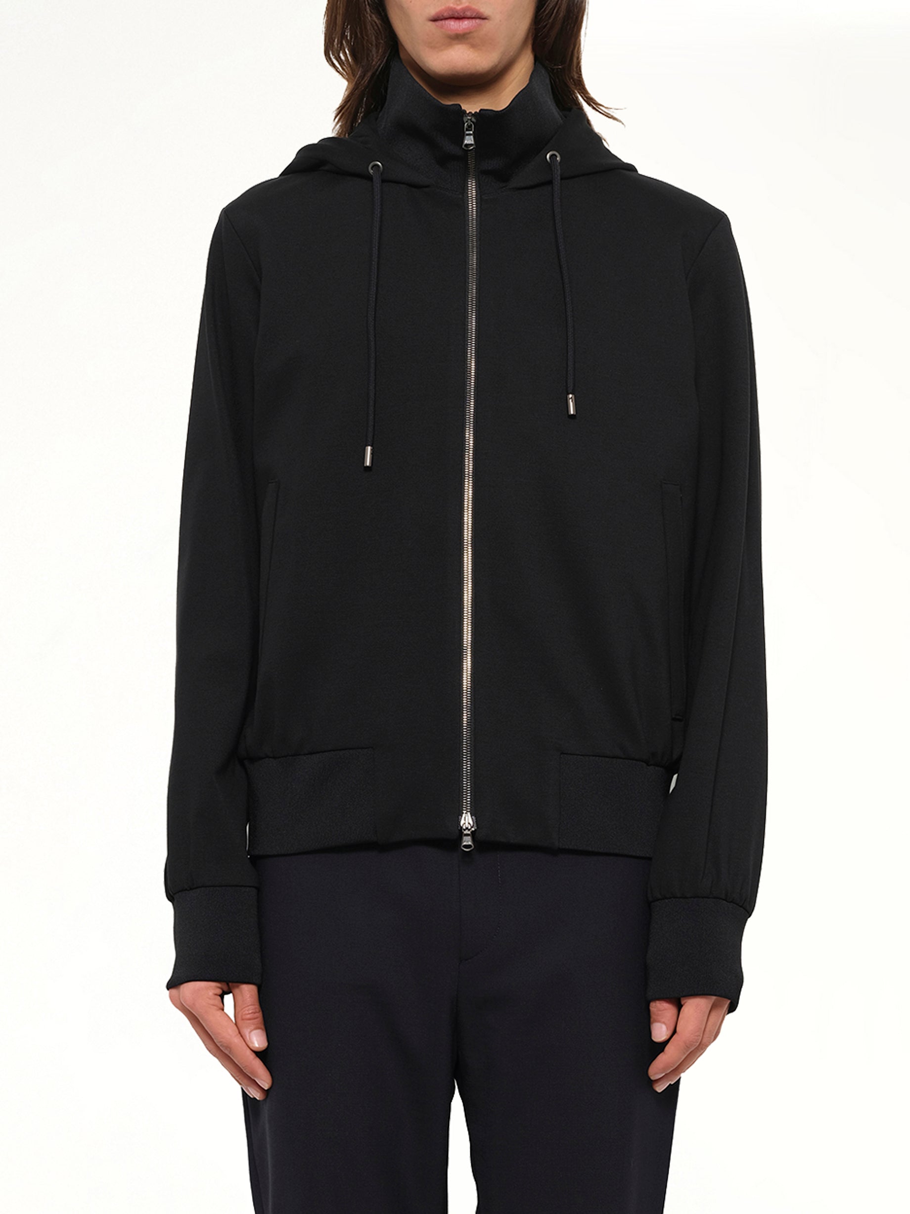 Image of Coats & Jackets. Product name - Wooyoungmi Track Jacket Black in Black colour by brand - WOOYOUNGMI