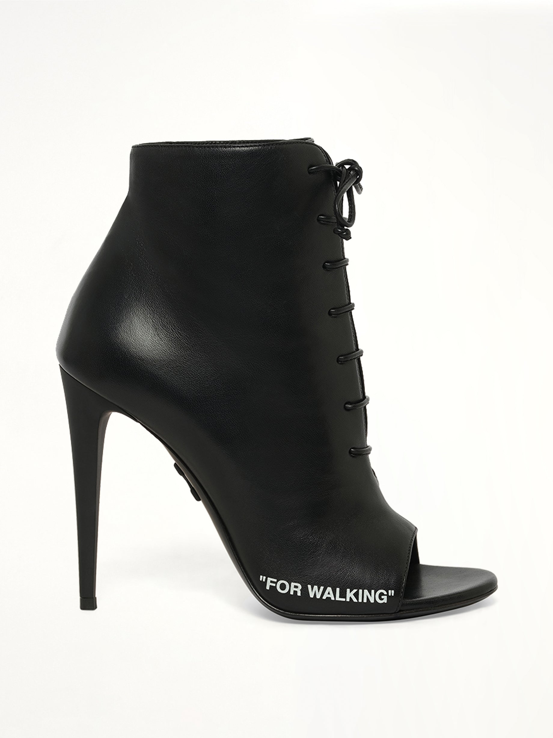 Image of Shoes. Product name - Open Toe Shoe in Black colour by brand - OFF-WHITE