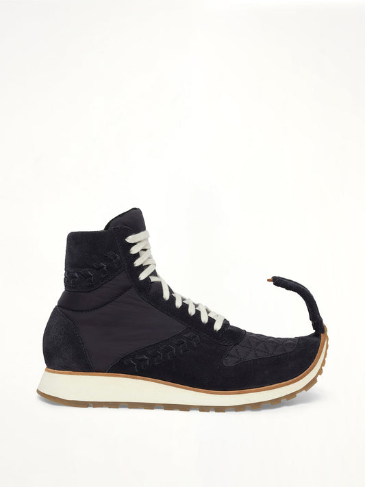 Image of Sneakers. Product name - Dinosaur Sneaker Hi in Navy colour by brand - LOEWE