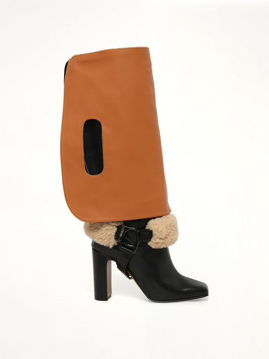 Image of Boots. Product name - Equestrian High Boot in Black colour by brand - OFF-WHITE