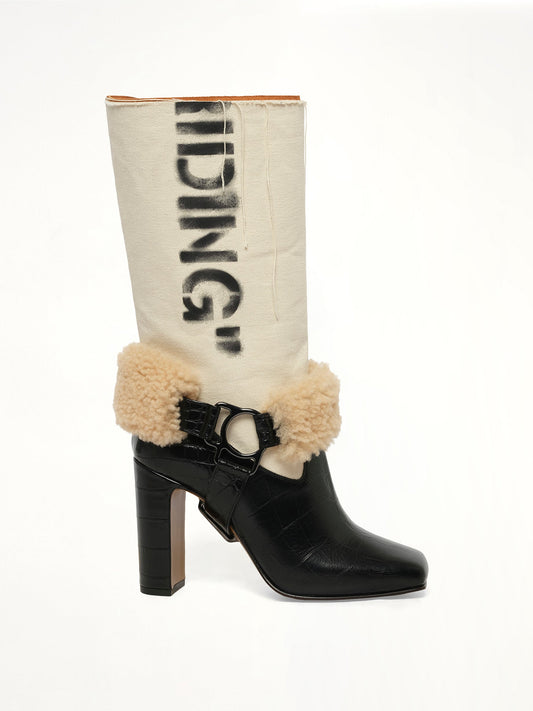 Image of Boots. Product name - For Riding Low Boot in Black colour by brand - OFF-WHITE