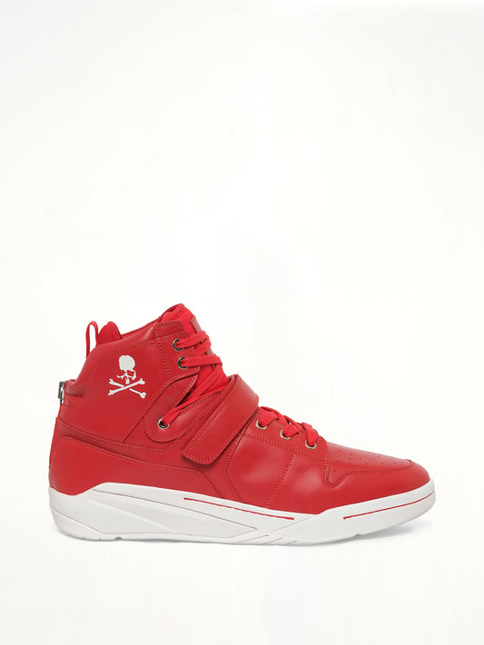 Image of Sneakers. Product name - Mastermind x Snd Sneaker in Red colour by brand - MASTERMIND