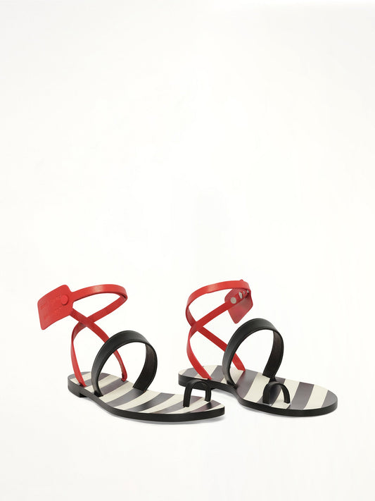 OFF-WHITE Zip Tie Flat Capri (Black)