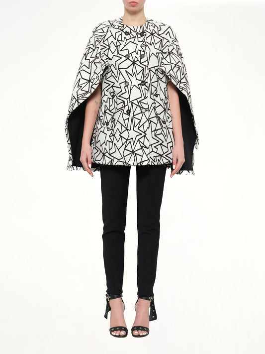 NEIL BARRETT Jacquard Cape (White)