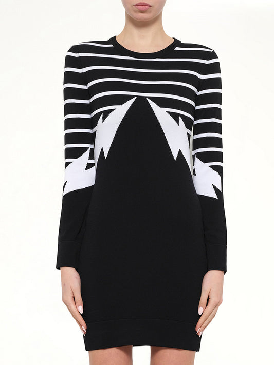 Image of Dresses. Product name - Neil Barrett Knit Dress in Black colour by brand - NEIL BARRETT