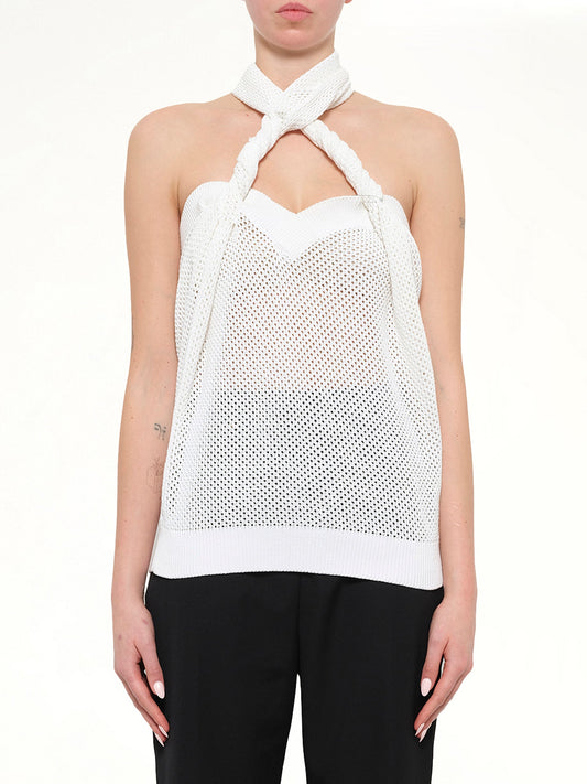 Image of Shirts. Product name - Podium L42 Twisted Top in White colour by brand - GIVENCHY