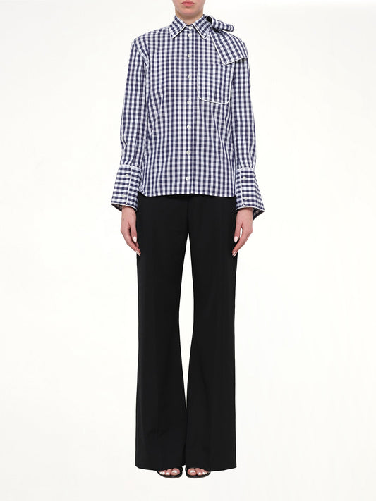 JWA Scarf Gingham Shirt (Blue)