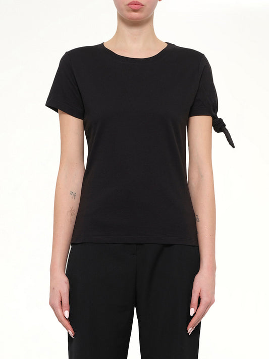 Image of T-Shirts. Product name - Single Knot T-Shirt in Black colour by brand - JWA
