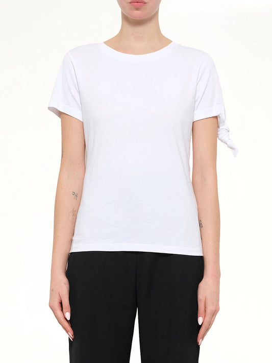 Image of T-Shirts. Product name - Single Knot T-Shirt in White colour by brand - JWA