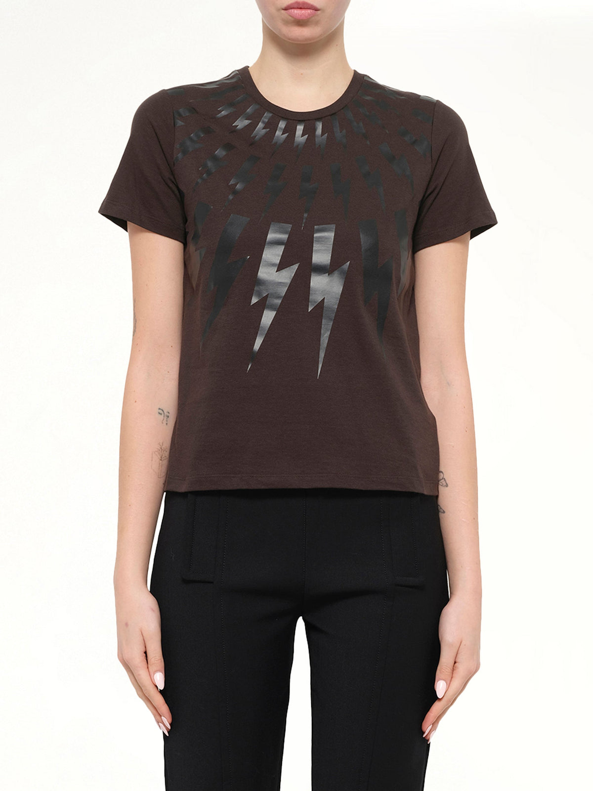 Image of T-Shirts. Product name - T-Shirt in Ebony/Black colour by brand - NEIL BARRETT