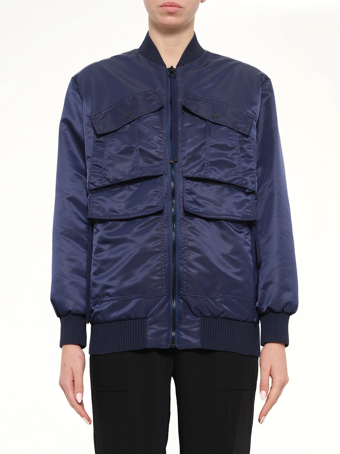 Image of Coats & Jackets. Product name - Bomber Jacket in Blue colour by brand - KENZO