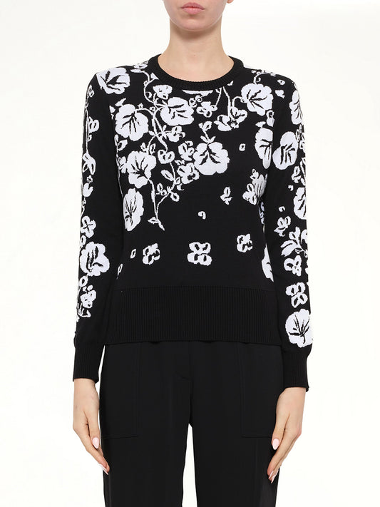 Image of a model wearing Outerwear. Product name - Crew Neck in Black colour by brand - KENZO
