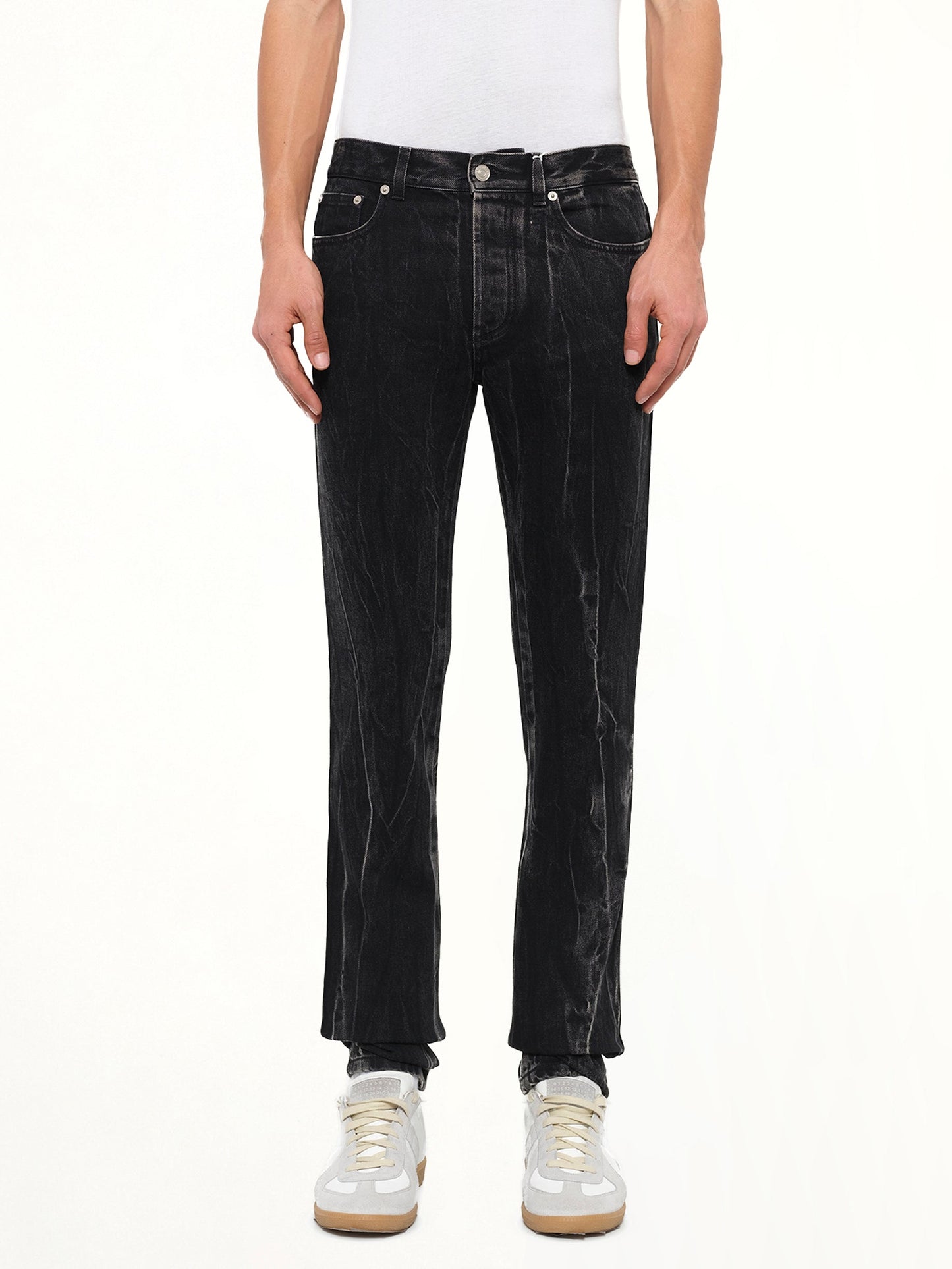 Image of Jeans. Product name - Givenchy Denim Pant in Black colour by brand - GIVENCHY