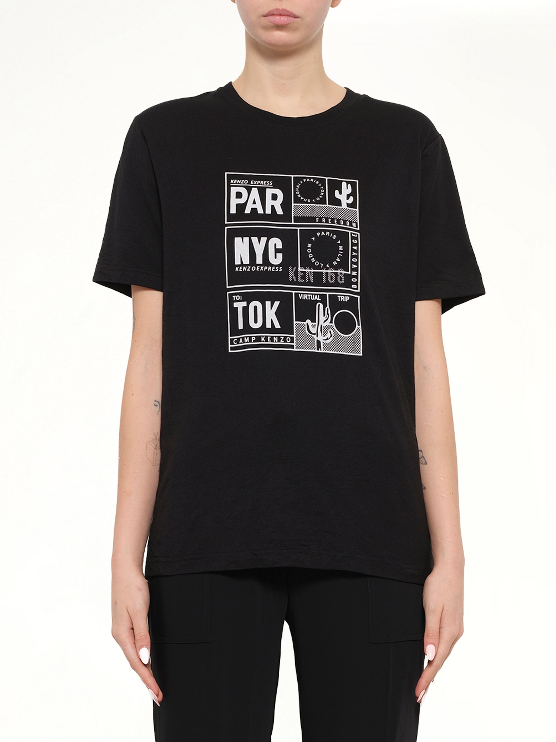 Image of T-Shirts. Product name - Kenzo T-Shirt F655Ts0184Be in Black colour by brand - KENZO