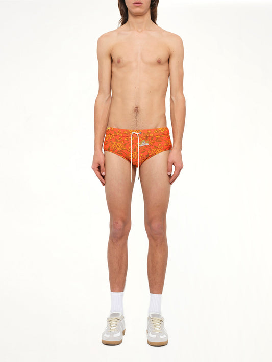 Loewe x Paula Printed Swim Briefs (Orange)