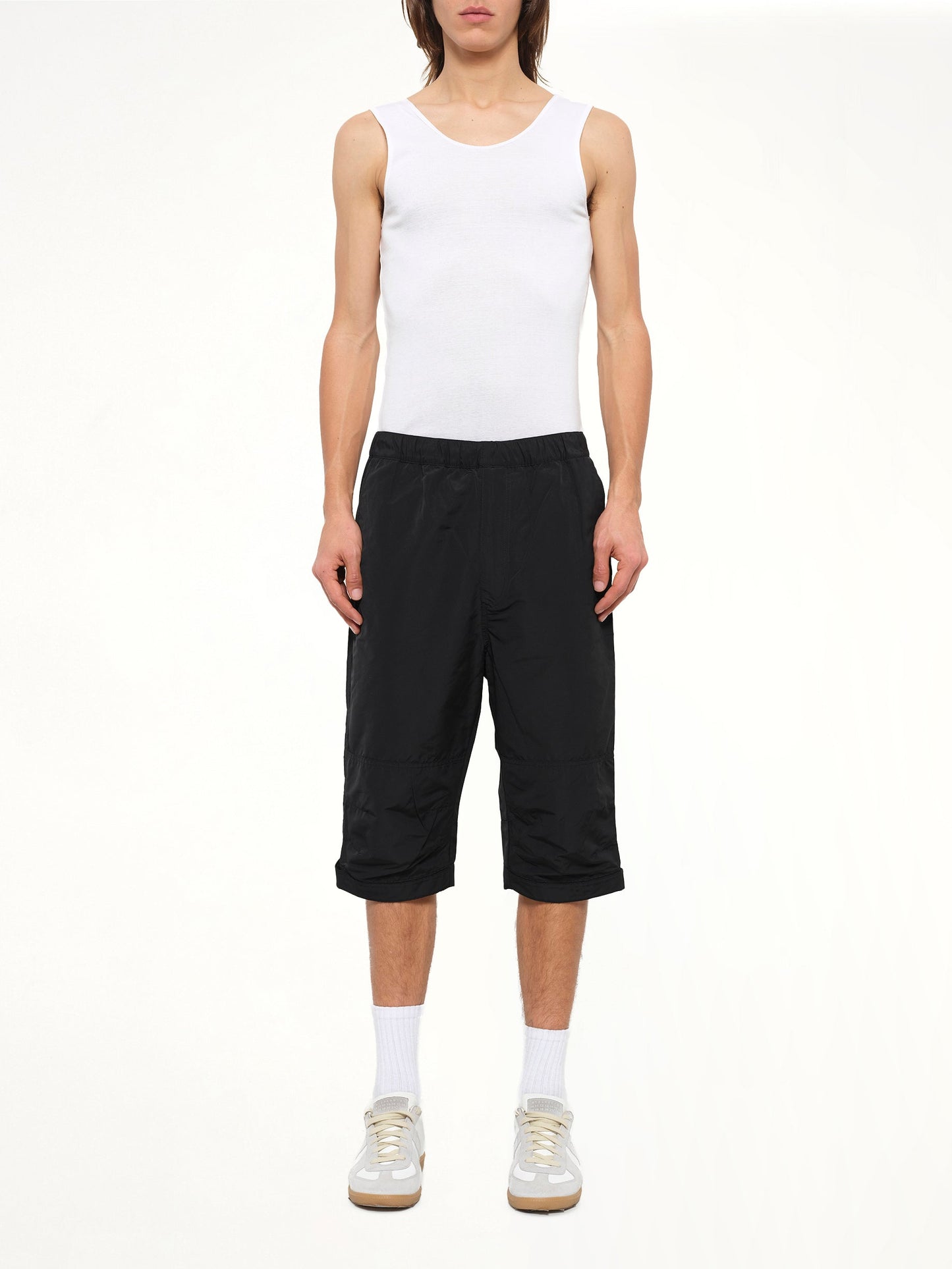 GIVENCHY Long Stretch Waist Shorts (Black)