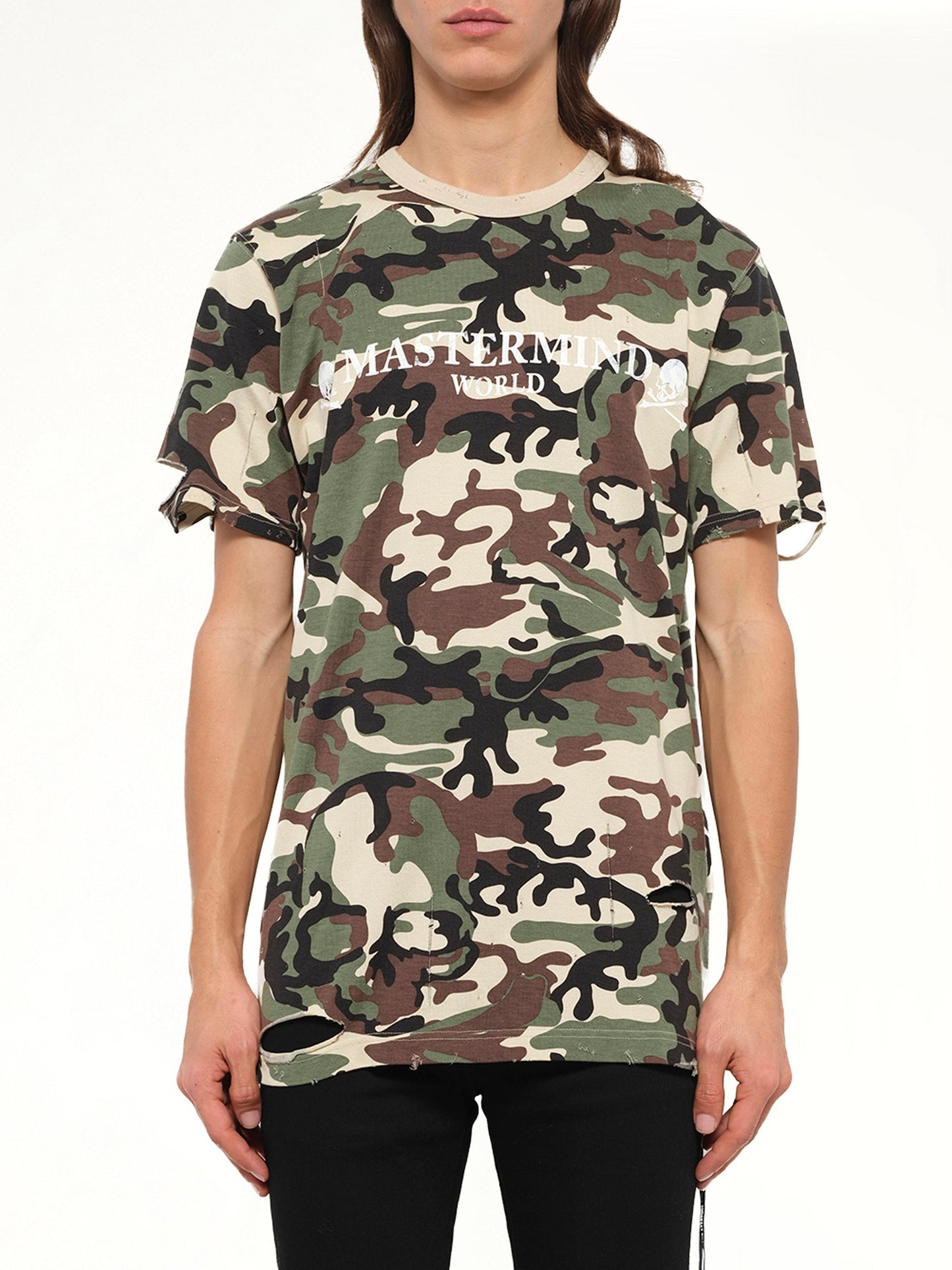 Image of T-Shirts. Product name - Mastermind Classic T-Shirt in Camo colour by brand - MASTERMIND