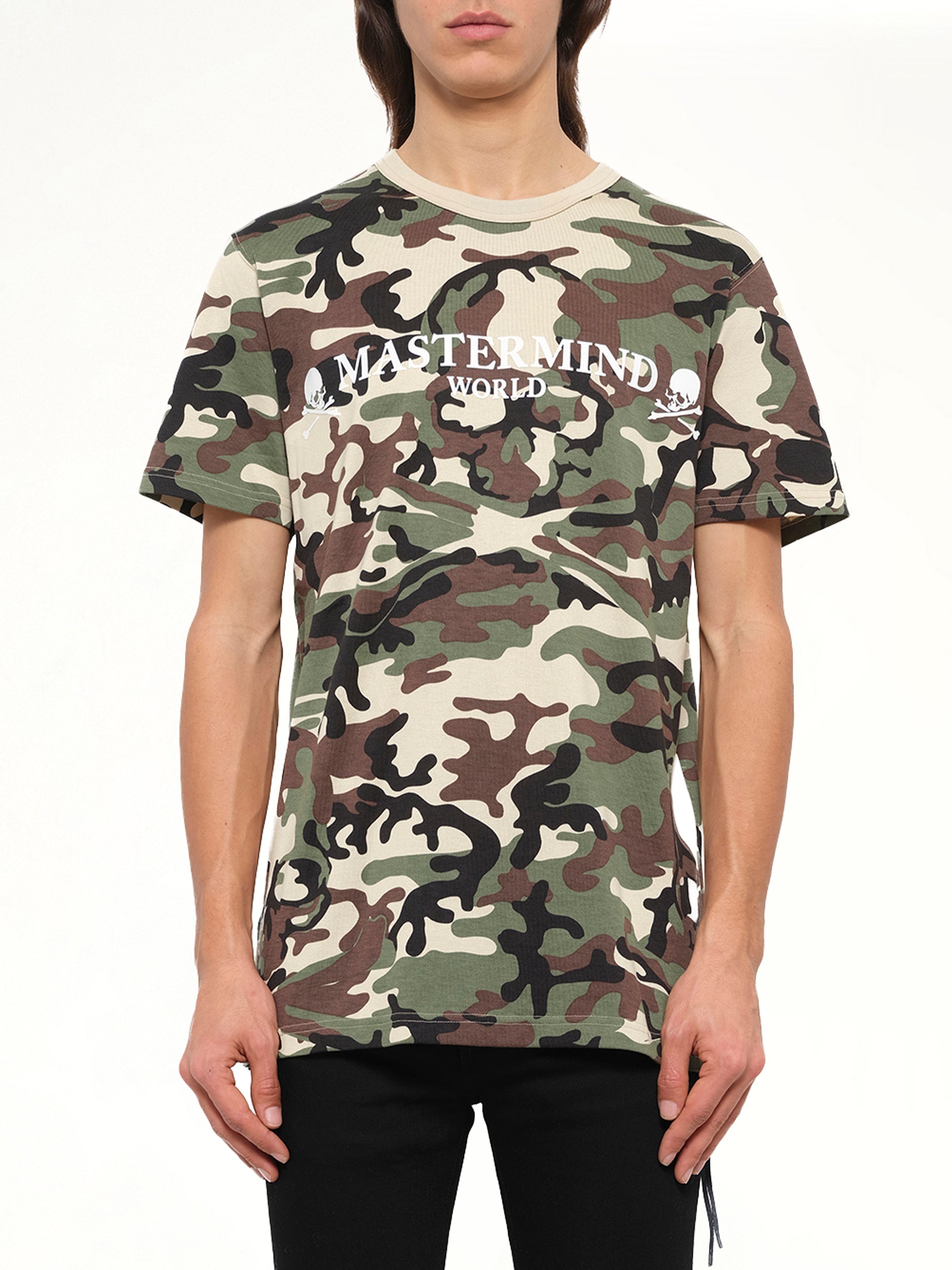 Image of T-Shirts. Product name - Mastermind T-Shirt Camo in Camo colour by brand - MASTERMIND