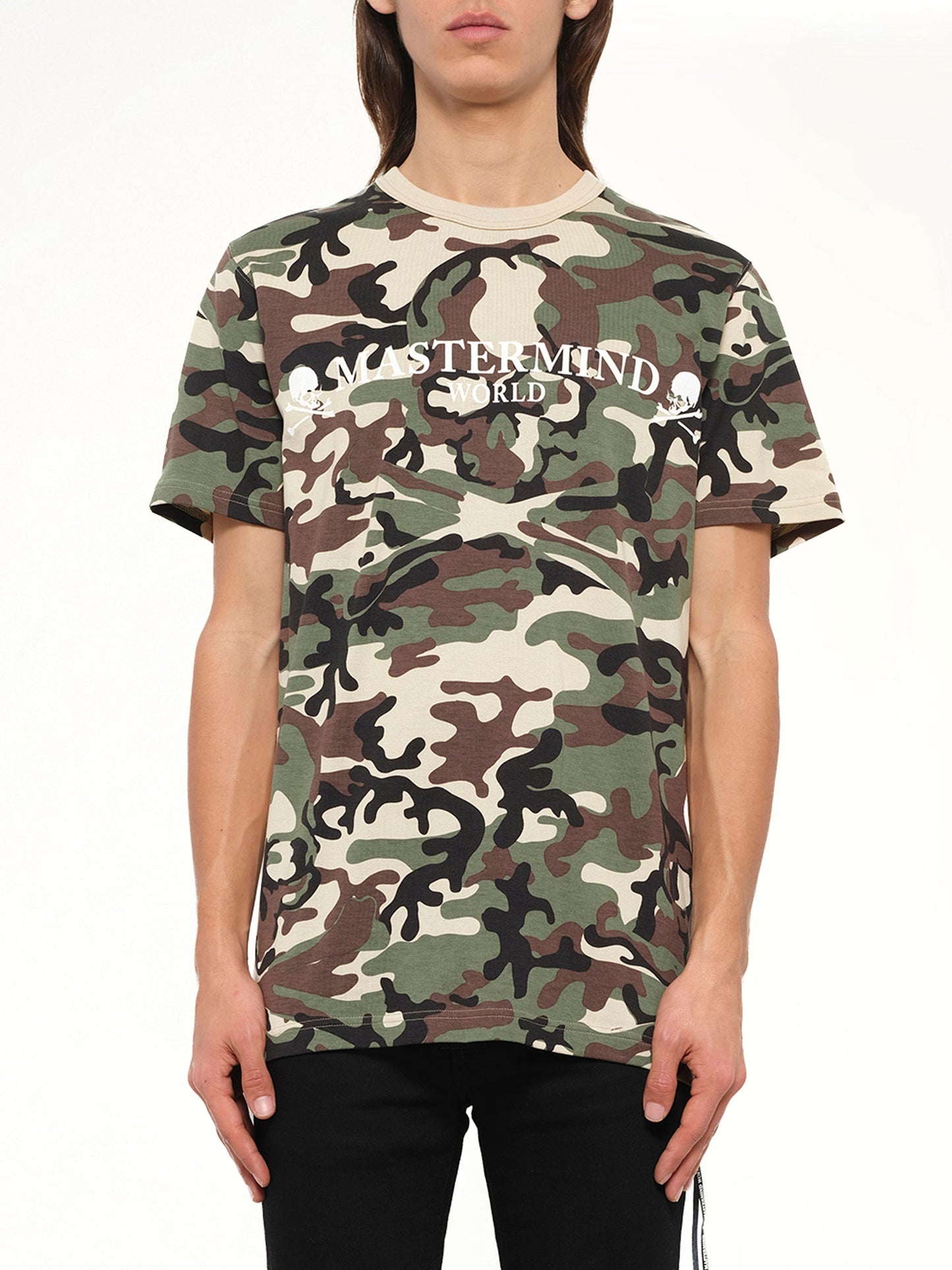 Image of T-Shirts. Product name - Mastermind Tee in Camo colour by brand - MASTERMIND