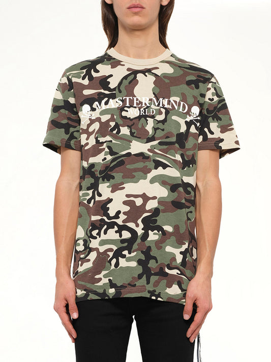 Image of T-Shirts. Product name - Mastermind Tee in Camo colour by brand - MASTERMIND