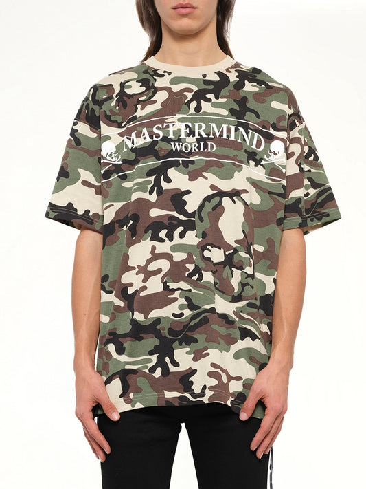 Image of T-Shirts. Product name - Mastermind Tees in Camo colour by brand - MASTERMIND