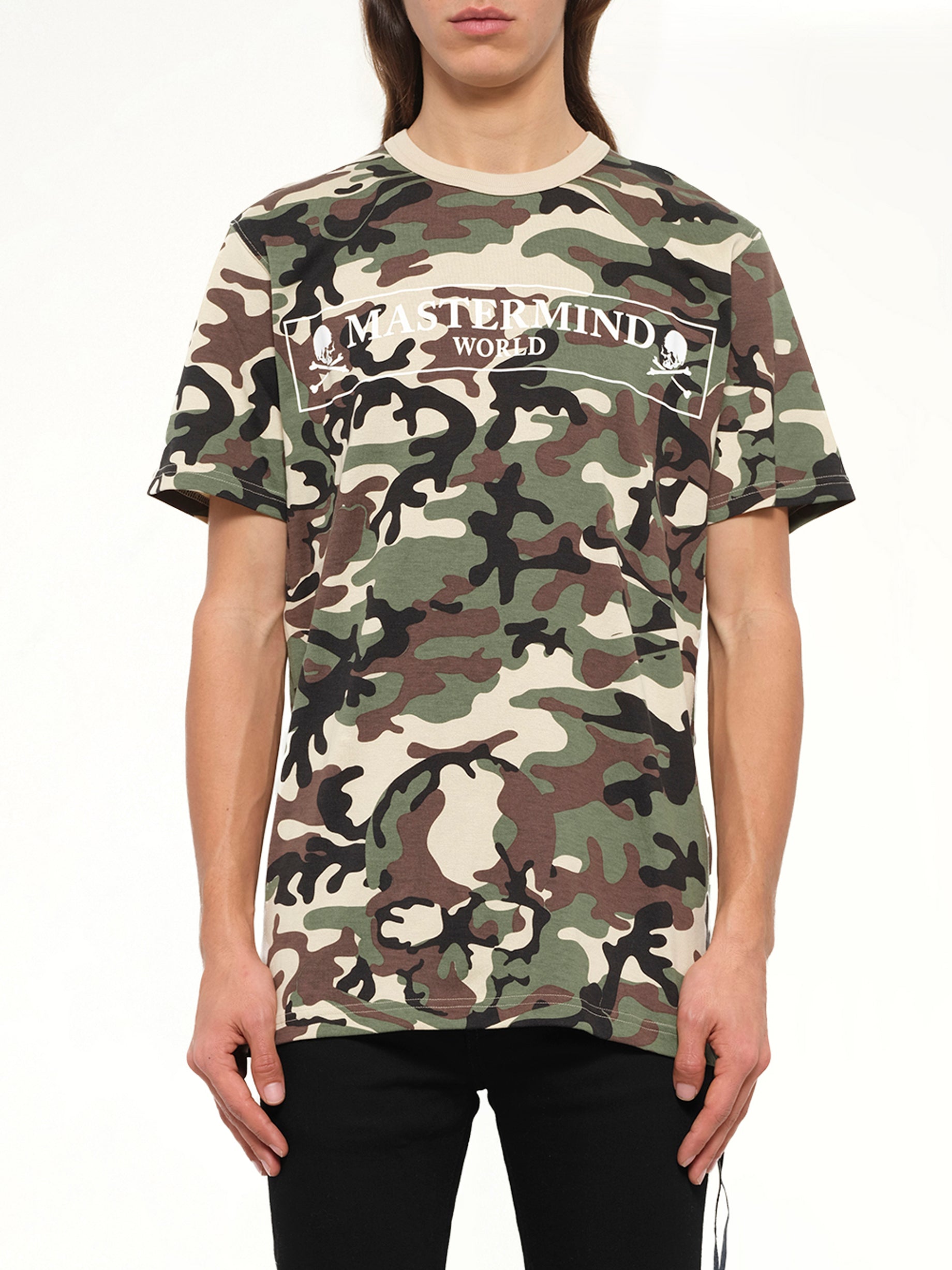 Image of T-Shirts. Product name - Mastermind World Classic T-Shirt in Camo colour by brand - MASTERMIND