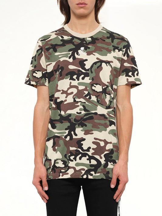 Image of T-Shirts. Product name - Mastermind World Logo T-Shirt in Camo colour by brand - MASTERMIND