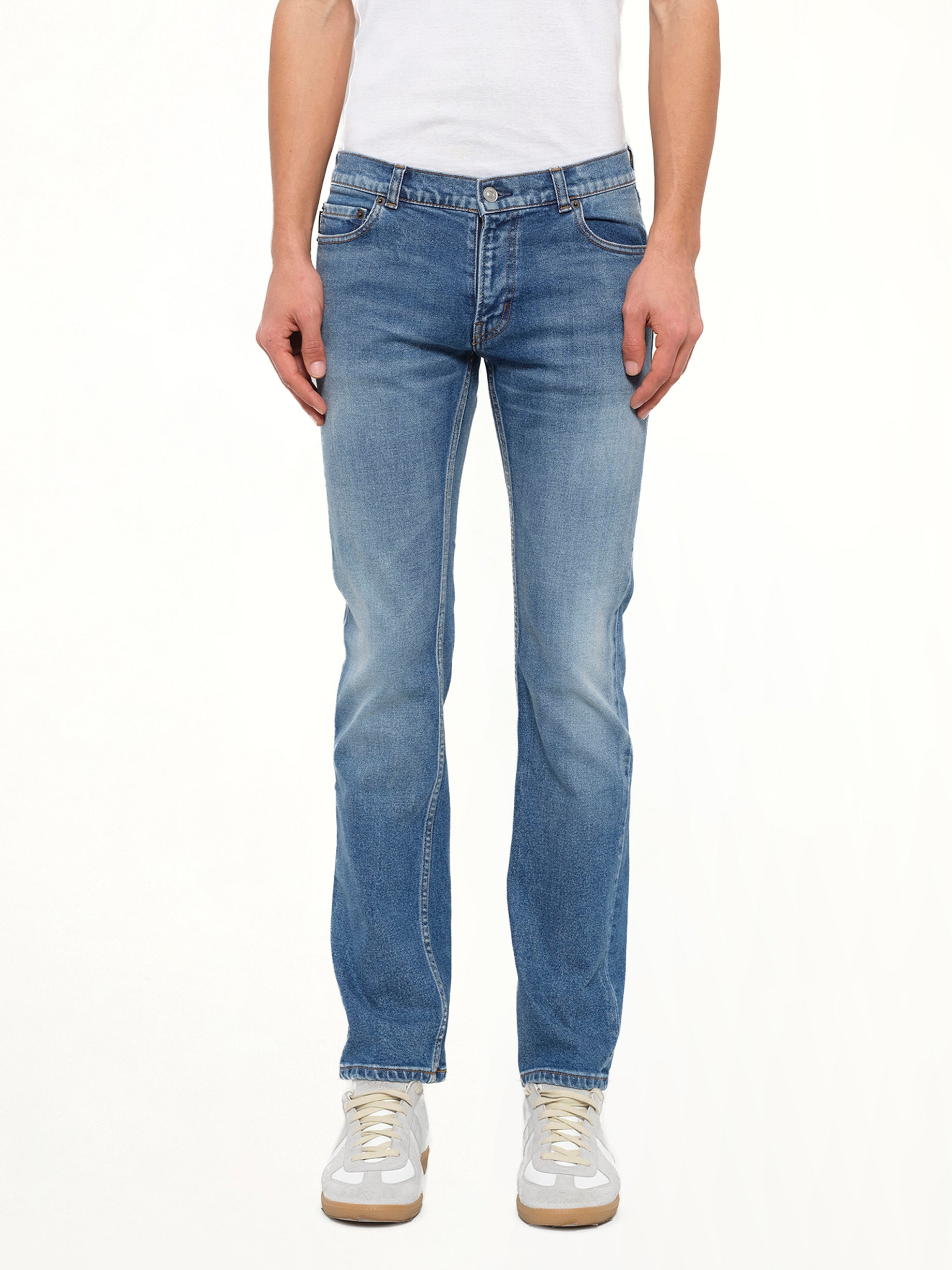 Image of Jeans. Product name - Slim Fit Jeans in Blue colour by brand - BALENCIAGA