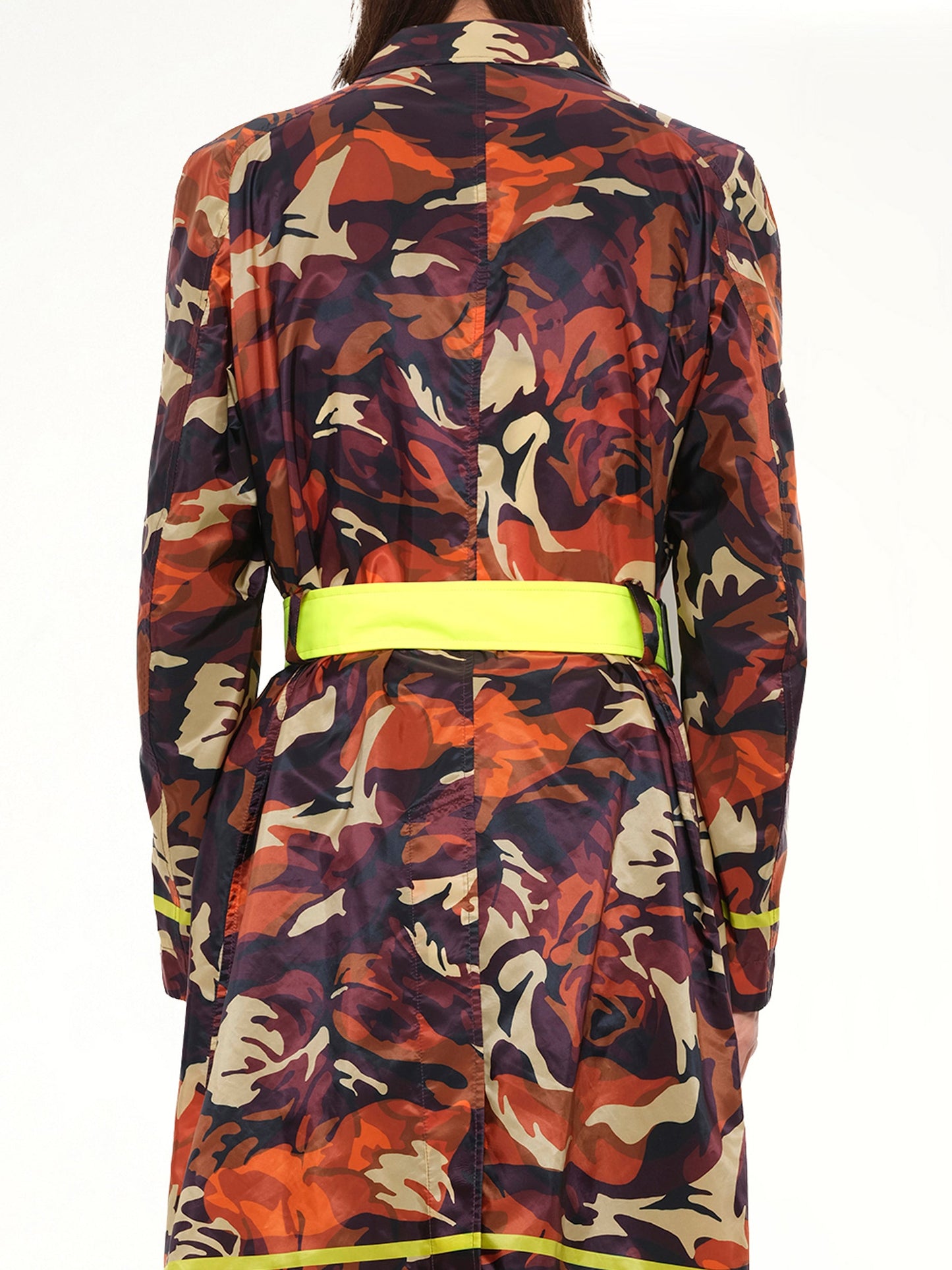 ALEXANDER MCQUEEN Stripe Ro Coat (Orange)