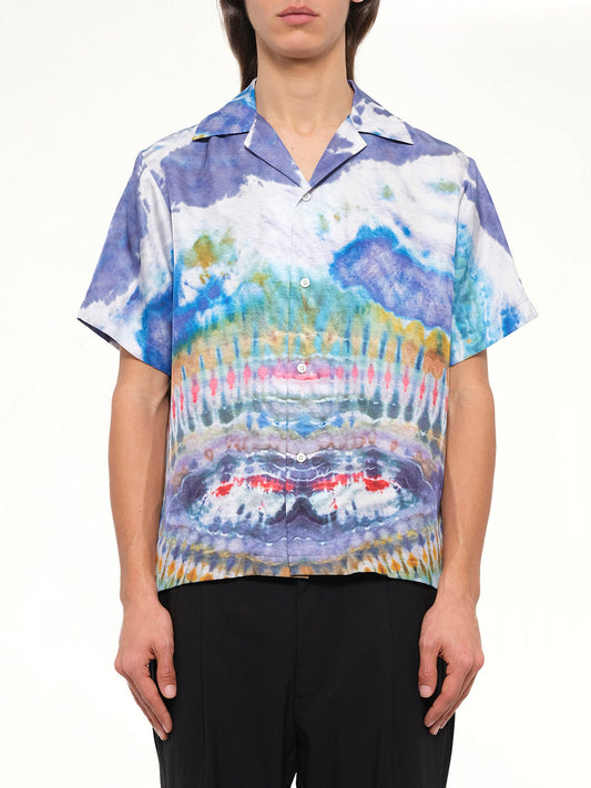 Image of Shirts. Product name - Tie Dye Short Sleeve Shirt in Multicolour colour by brand - AMIRI