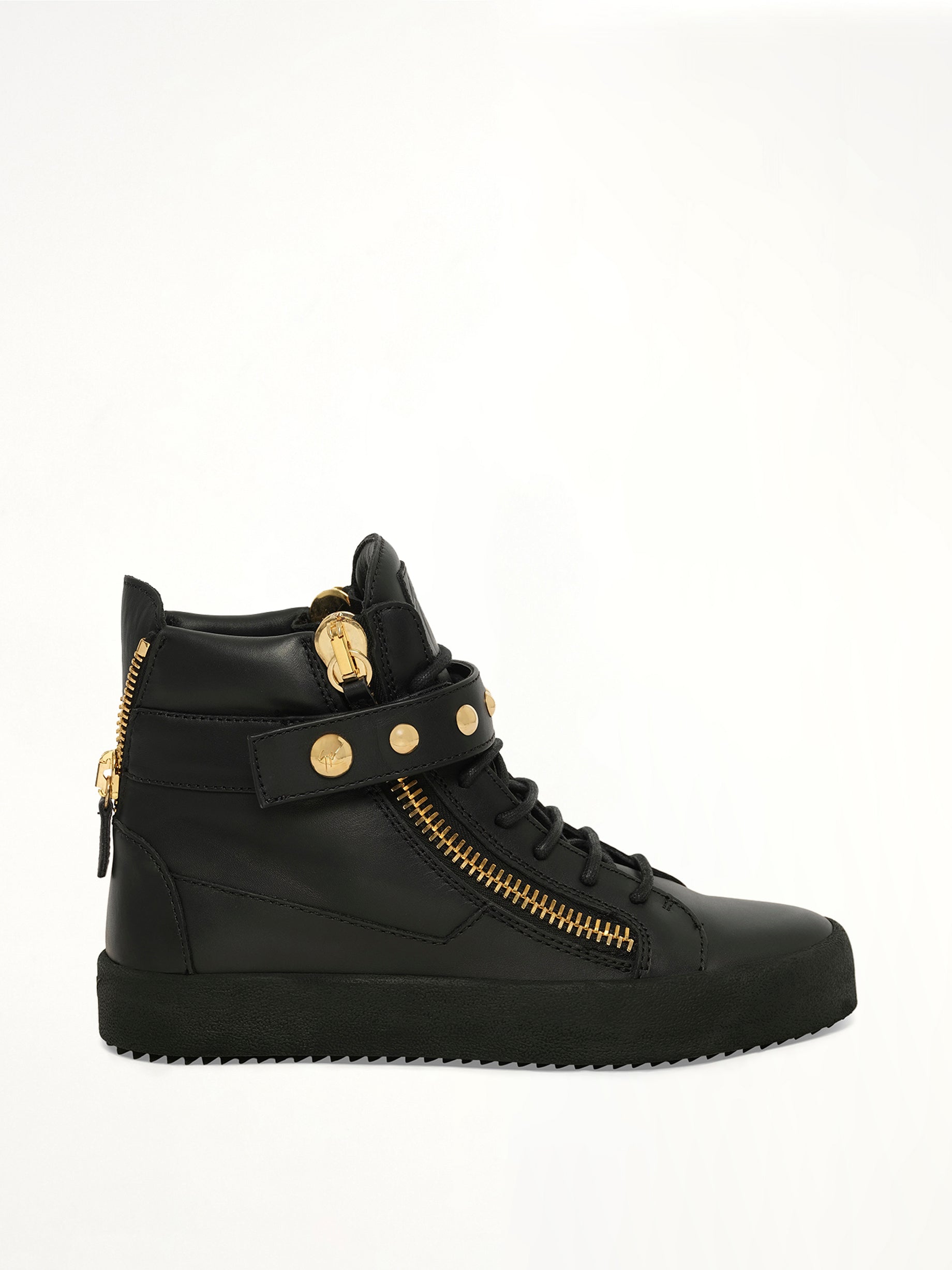 Image of Sneakers. Product name - Giuseppe Zanotti Birel/Vague Low Sneaker in Black colour by brand - GIUSEPPE ZANOTTI