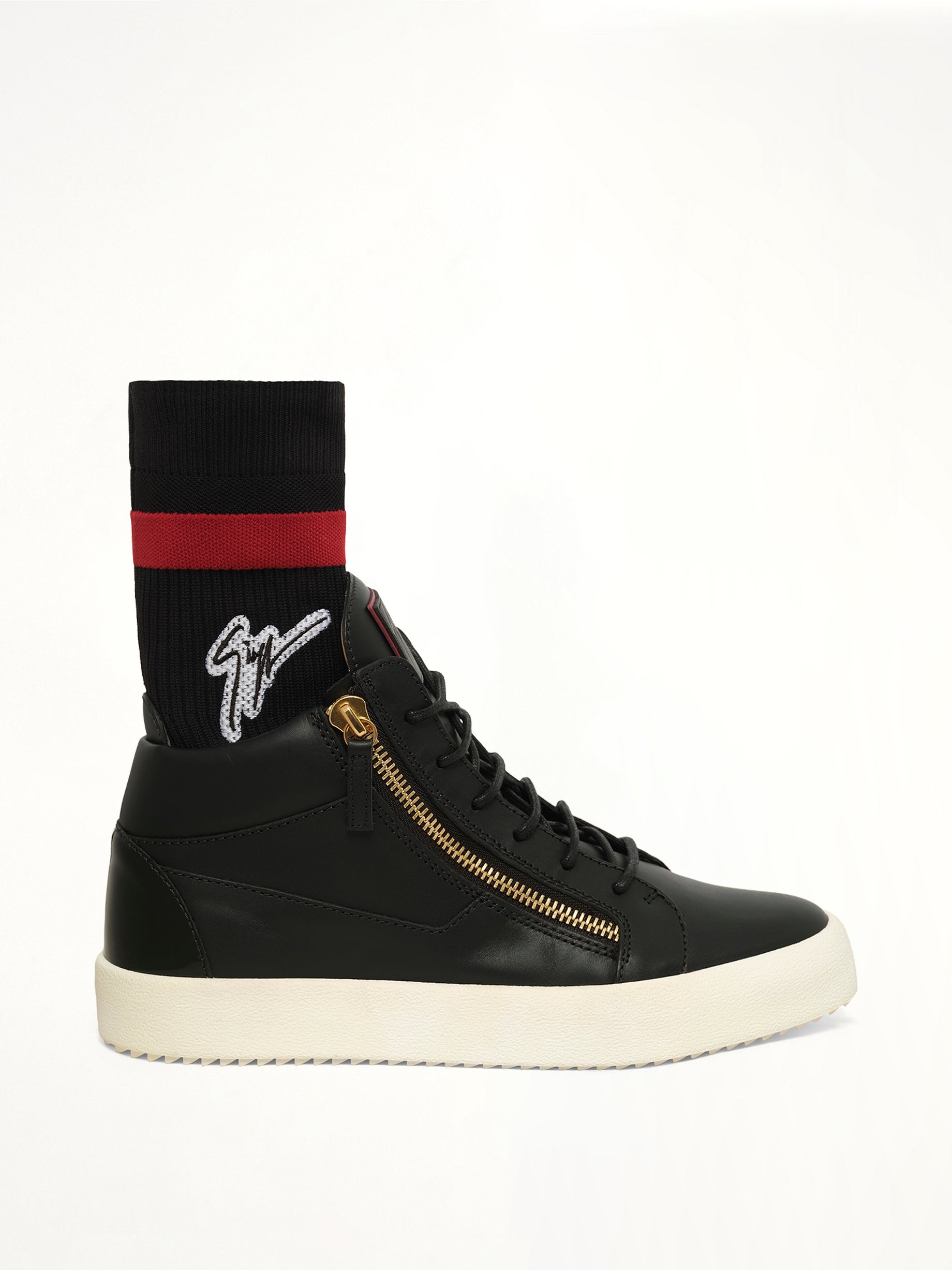 Image of Sneakers. Product name - Giuseppe Zanotti Birel/Vague Sneaker in Black colour by brand - GIUSEPPE ZANOTTI