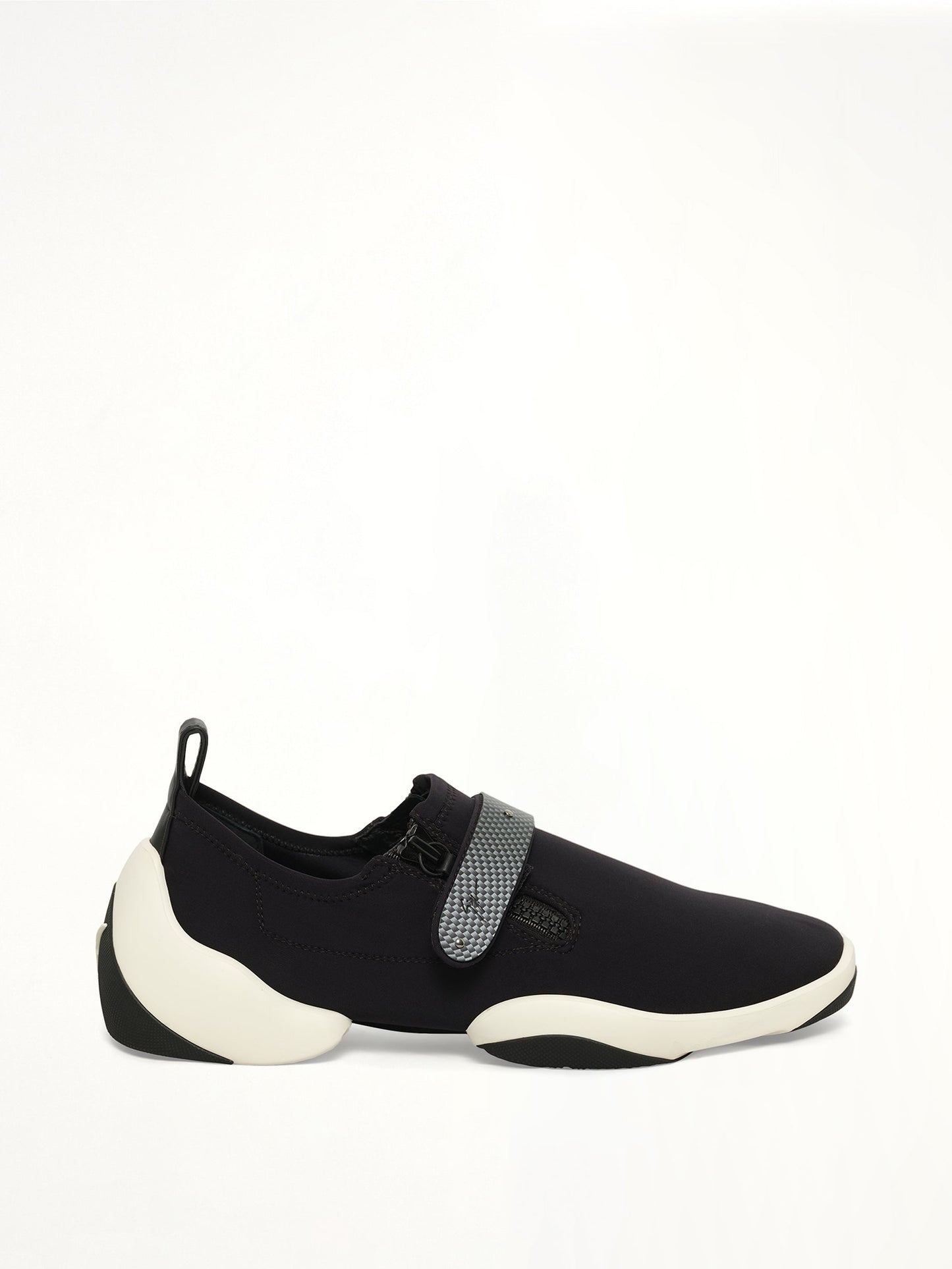 Image of Sneakers. Product name - Giuseppe Zanotti Carlito Stretch Sneaker in Black colour by brand - GIUSEPPE ZANOTTI