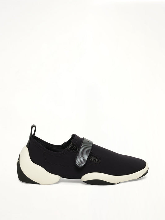 Image of Sneakers. Product name - Giuseppe Zanotti Carlito Stretch Sneaker in Black colour by brand - GIUSEPPE ZANOTTI