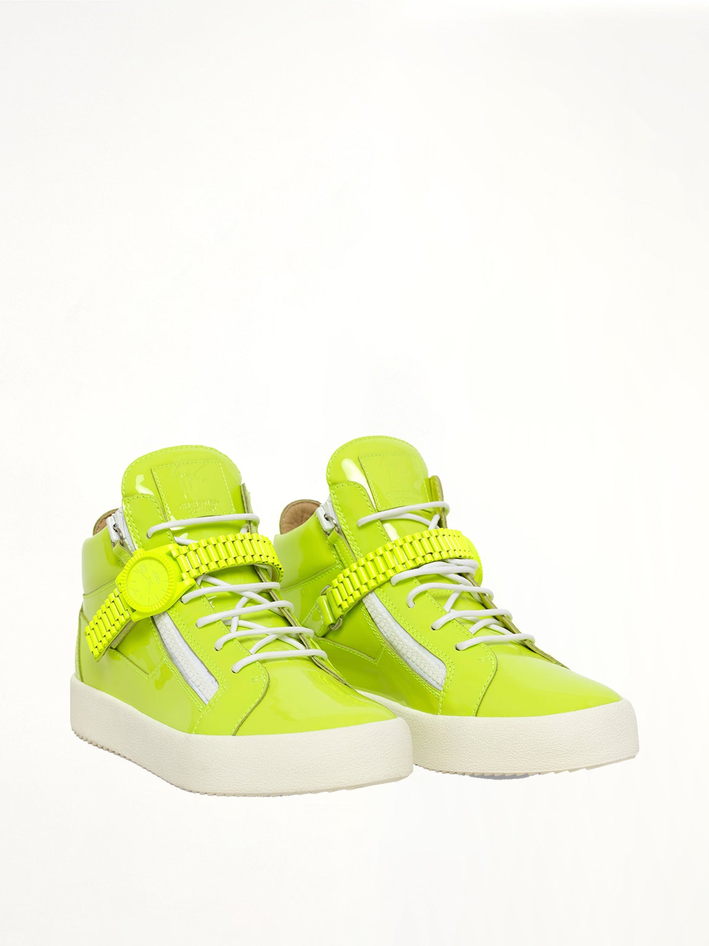 GIUSEPPE ZANOTTI Vernice Vague Sneaker (Citron)