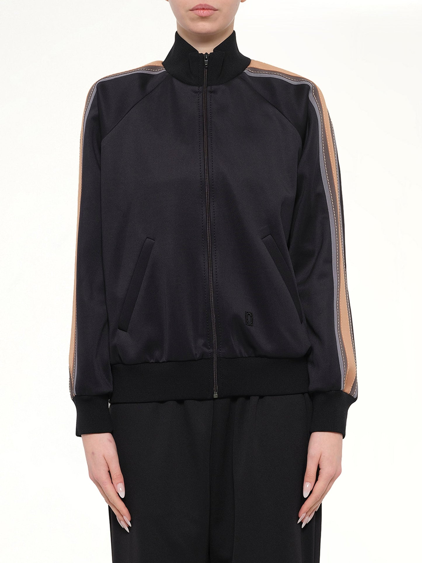 Image of Coats & Jackets. Product name - Marc Jacobs Track Zip Jacket in Multicolour colour by brand - MARC JACOBS