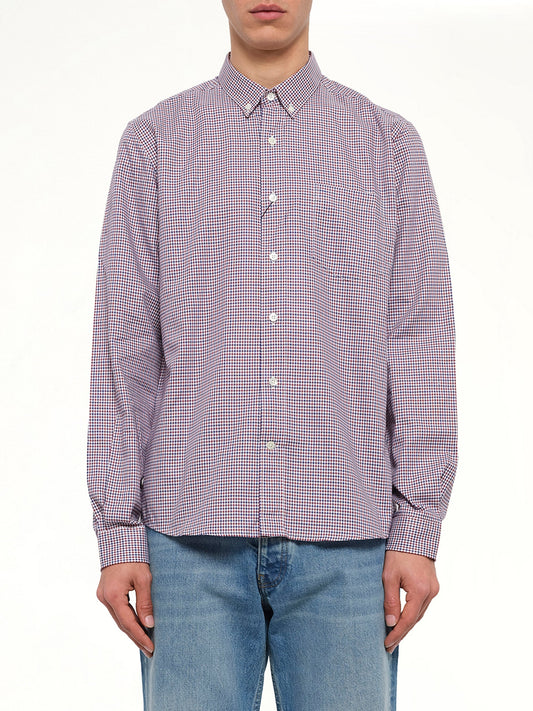 Image of Shirts. Product name - Button Down Shirt in Burg/Navy colour by brand - MIX