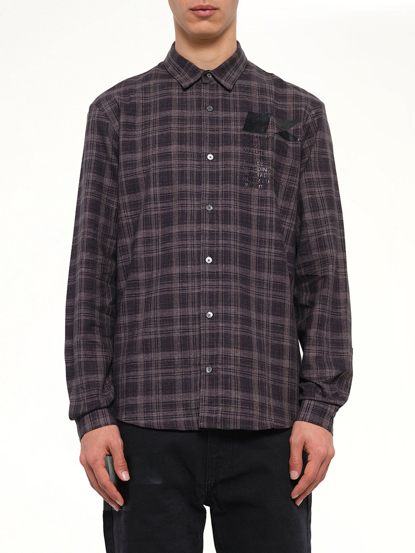 Image of Shirts. Product name - Check Flannel Shirt in Grey colour by brand - MCQ