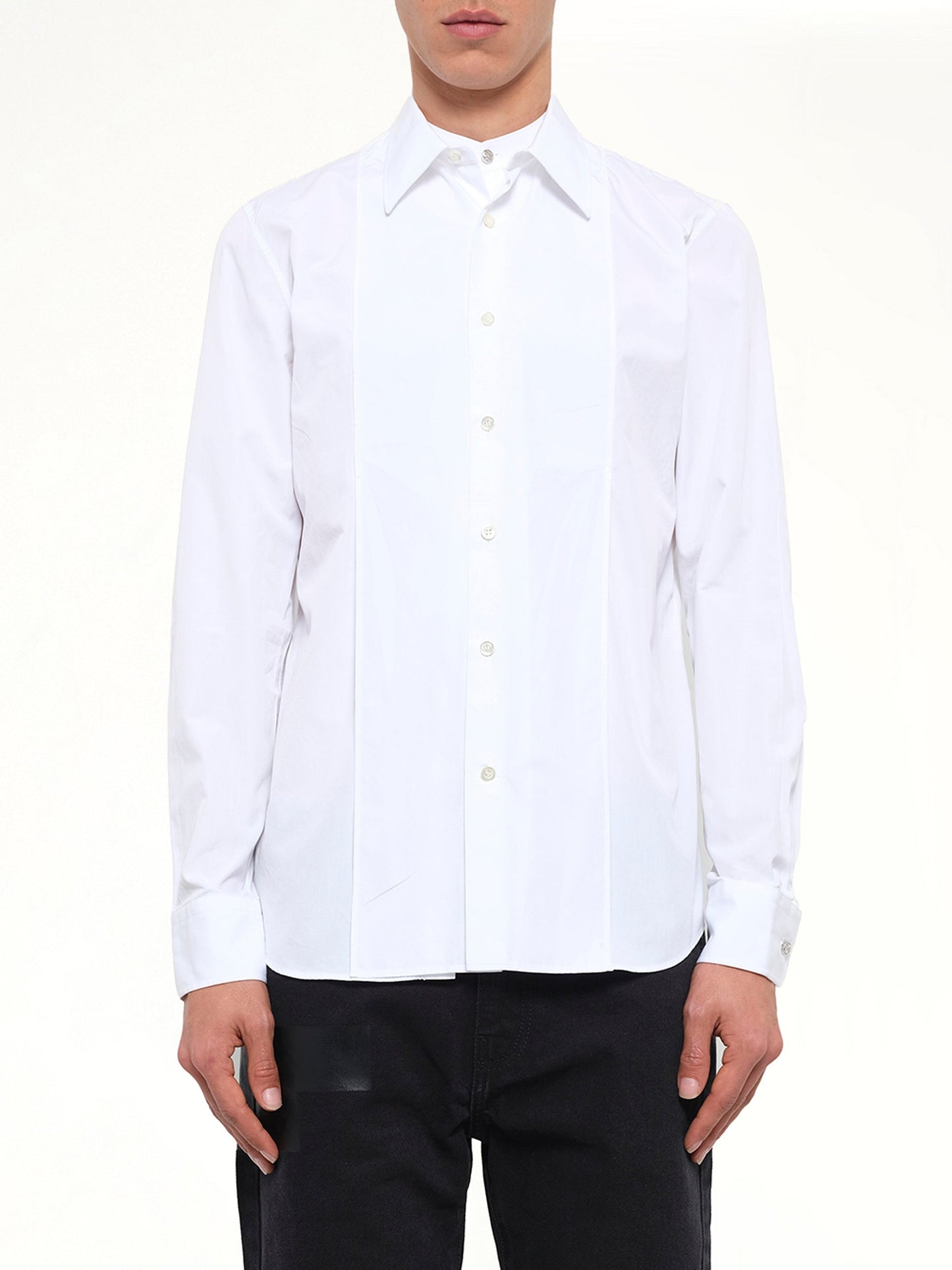 Image of Shirts. Product name - Cotton Shirt in White colour by brand - ALEXANDER MCQUEEN