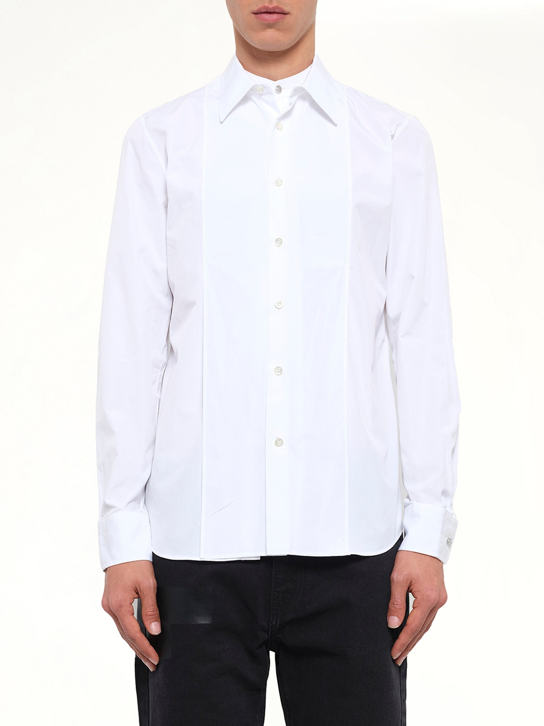 Image of Shirts. Product name - Cotton Shirt in White colour by brand - ALEXANDER MCQUEEN