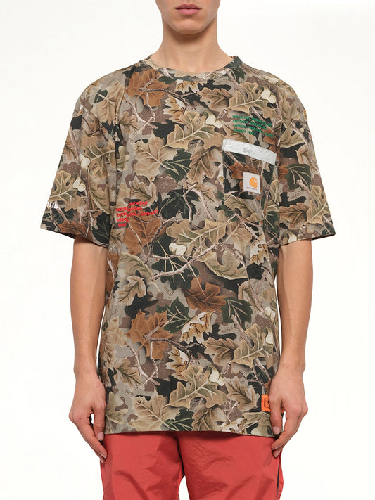 Image of T-Shirts. Product name - HP x Carhartt Camo T-Shirt in Multicolour colour by brand - HERON PRESTON