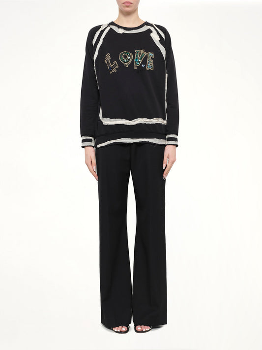 Lanvin Emb Jersey Top (Black)