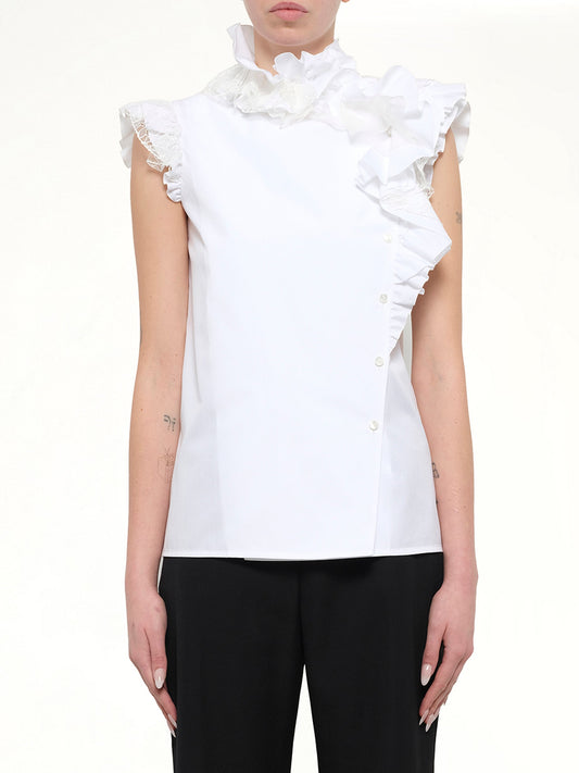 Image of Blouses. Product name - Lanvin Top in White colour by brand - LANVIN