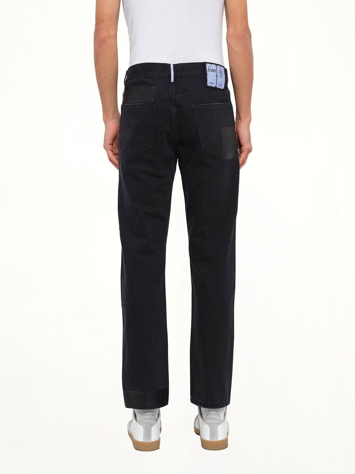 MCQ Taped Slim Fit Jeans (Black)