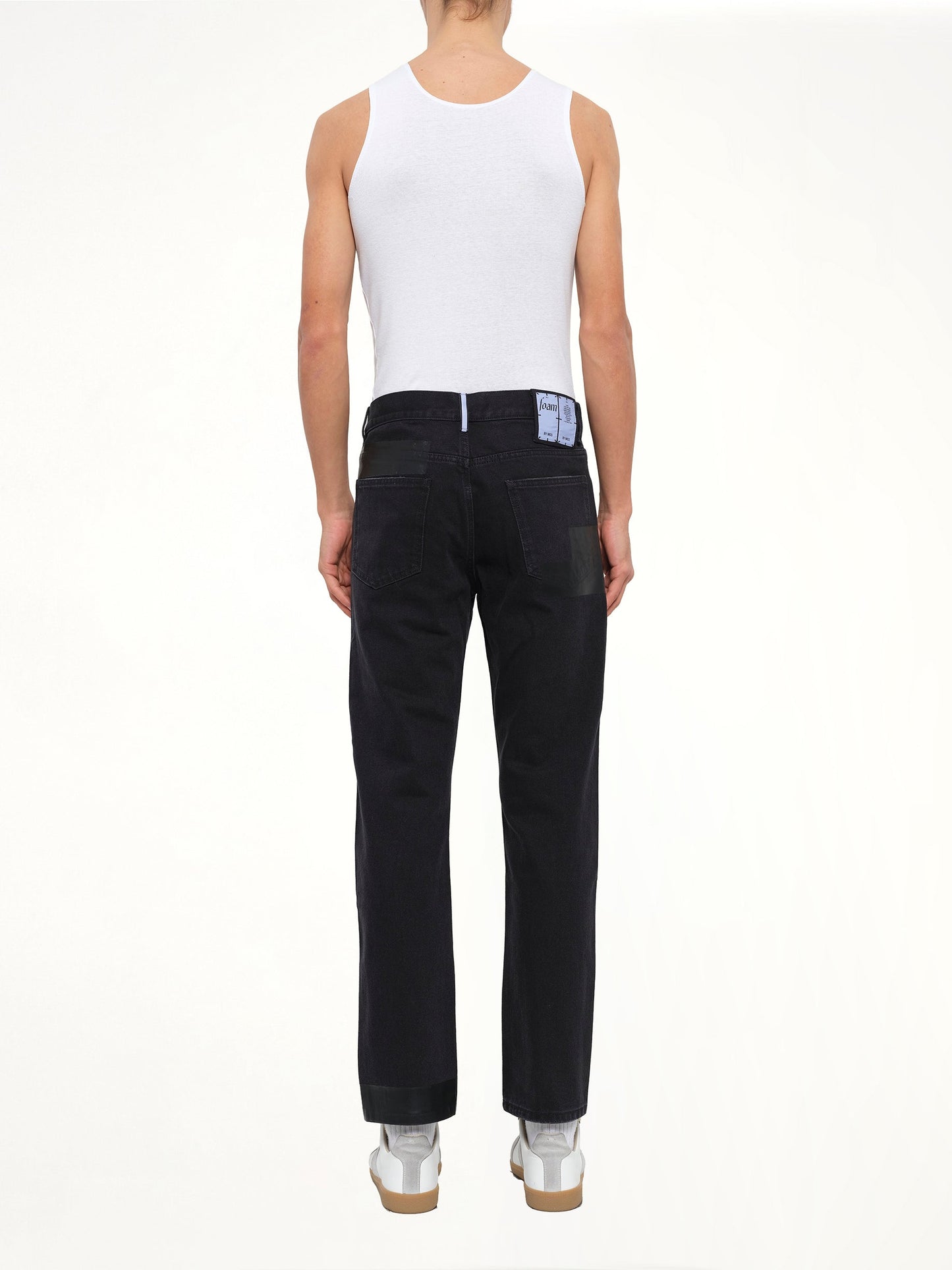 MCQ Taped Slim Fit Jeans (Black)