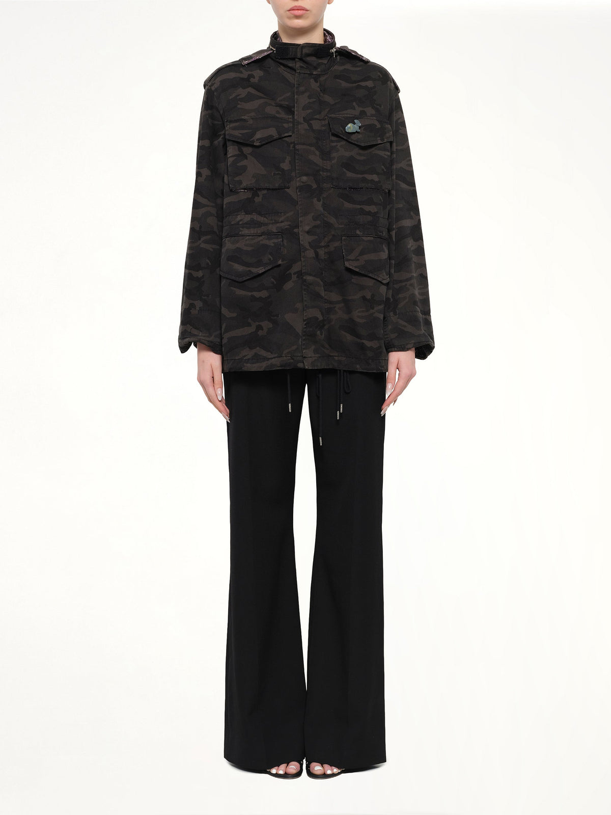 MARC JACOBS Anorak Jacket with Pin & Bow (Black)