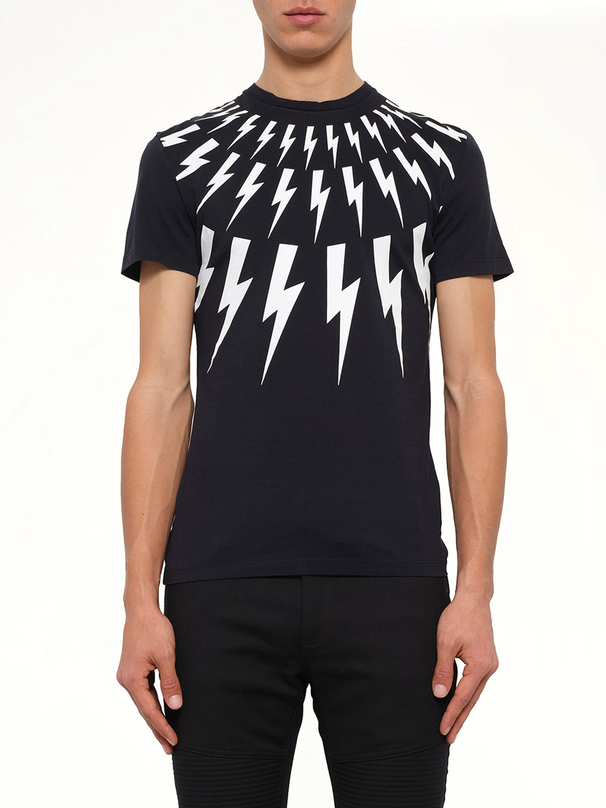 Image of T-Shirts. Product name - Neil Barrett T-Shirt in Navy colour by brand - NEIL BARRETT