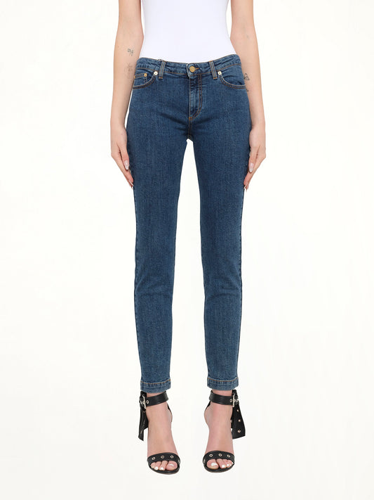 Image of Jeans. Product name - Skinny Jeans in Denim colour by brand - LOEWE