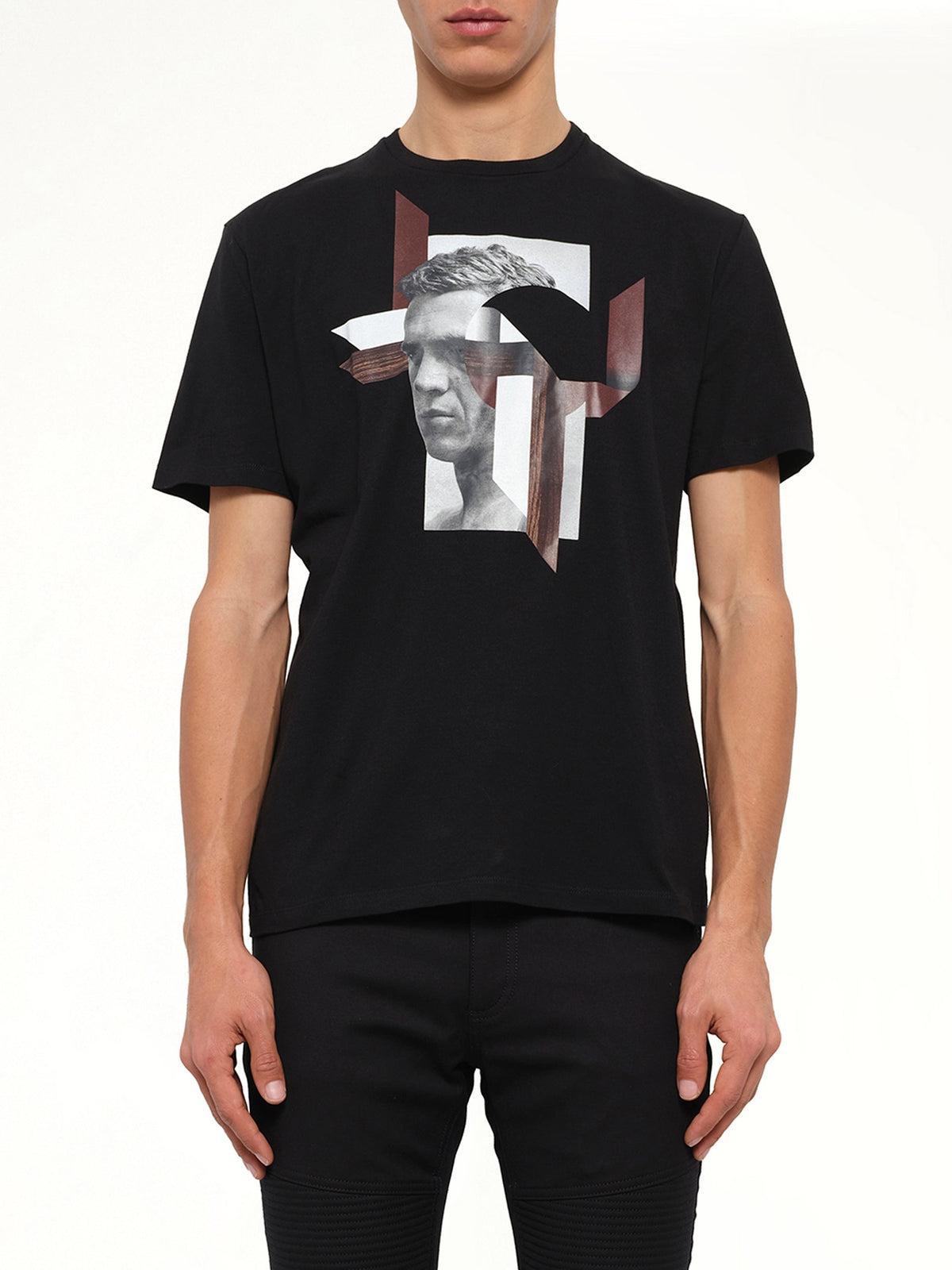 Image of Shirts. Product name - Neil Barrett T Shirt in Black colour by brand - NEIL BARRETT