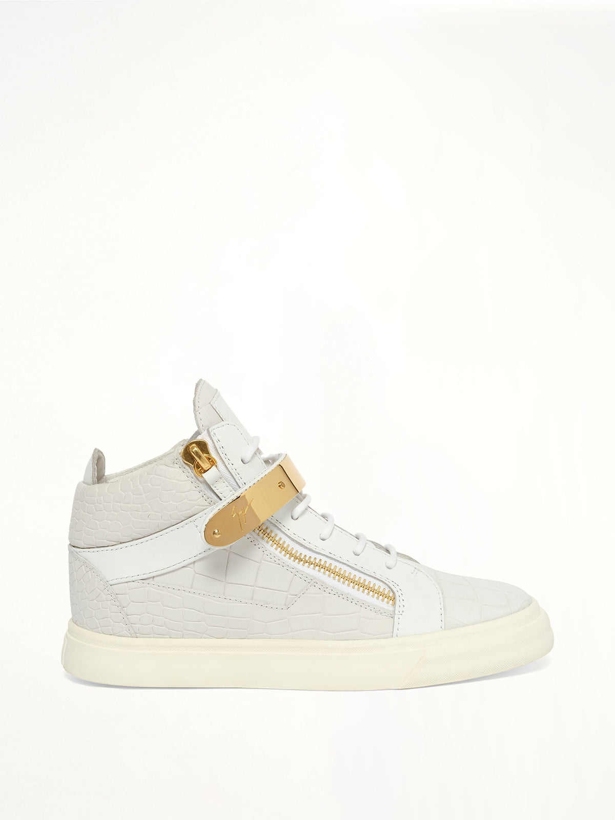 Image of Sneakers. Product name - Giuseppe Zanotti Ringo Bianco Sneaker Rs6057 in 4 colour by brand - GIUSEPPE ZANOTTI